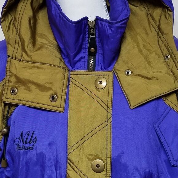 VINTAGE NILS Skiwear Hooded Ski Puffer Jacket - Picture 4 of 14